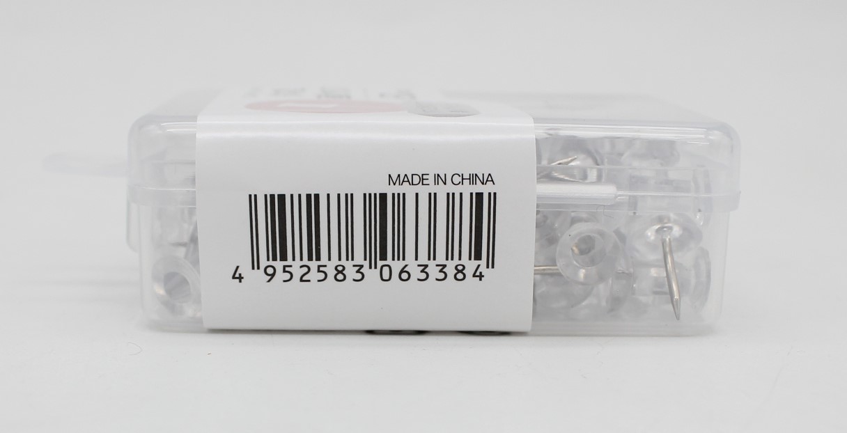 ダルマ型画鋲クリア　約５０本入