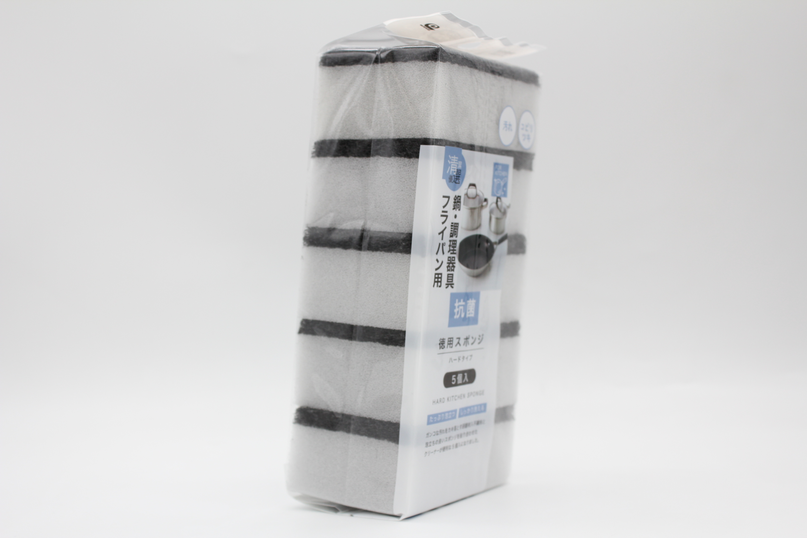 清潔優選 抗菌徳用スポンジ５個入