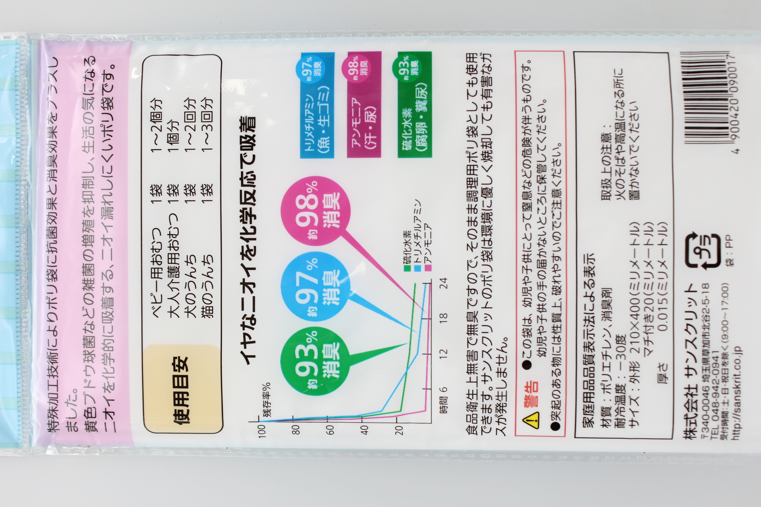 おむつのﾆｵｲを消す秘密のﾎﾟﾘ袋20枚