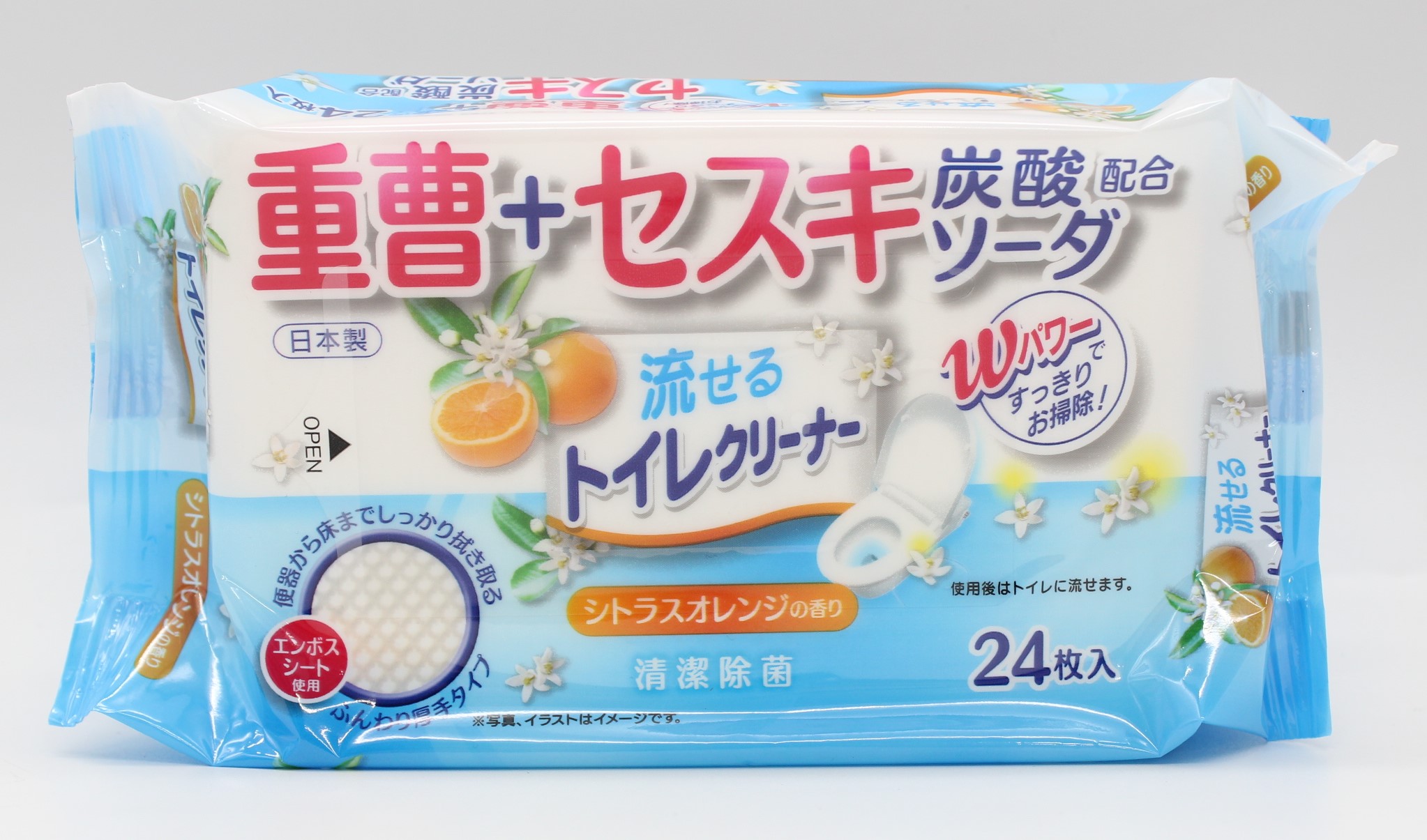 KIREI 楽々流せる重曹ｾｽｷﾄｲﾚｸﾘｰﾅｰ 24枚