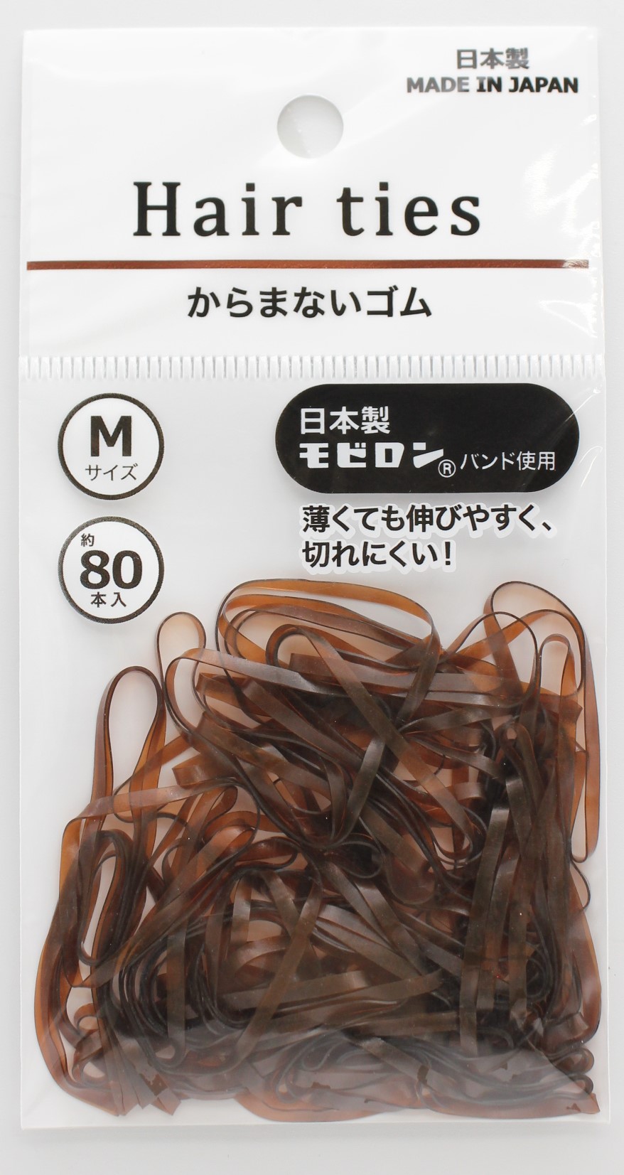 日清紡　からまないゴム　80P　茶