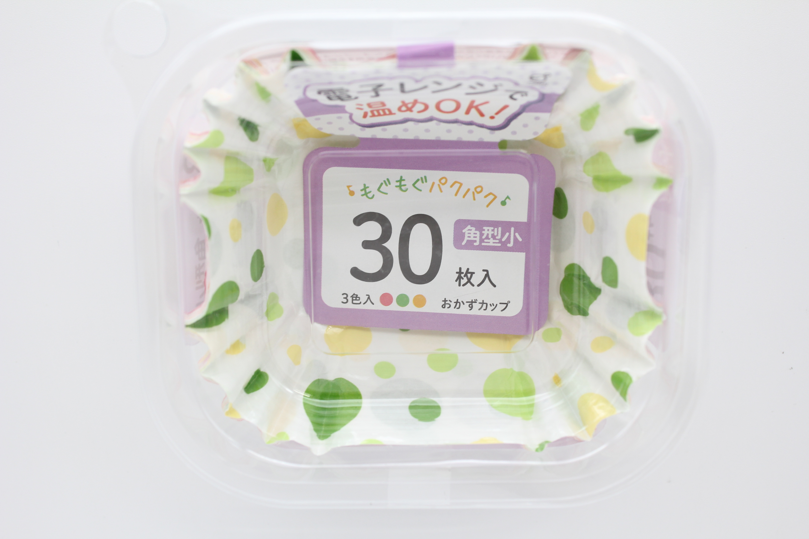 おかずカップドット柄　角型小30枚入