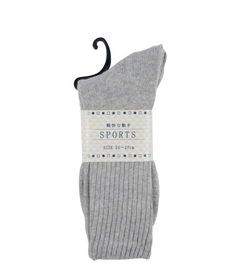 メンズスポーツソックス　グレー