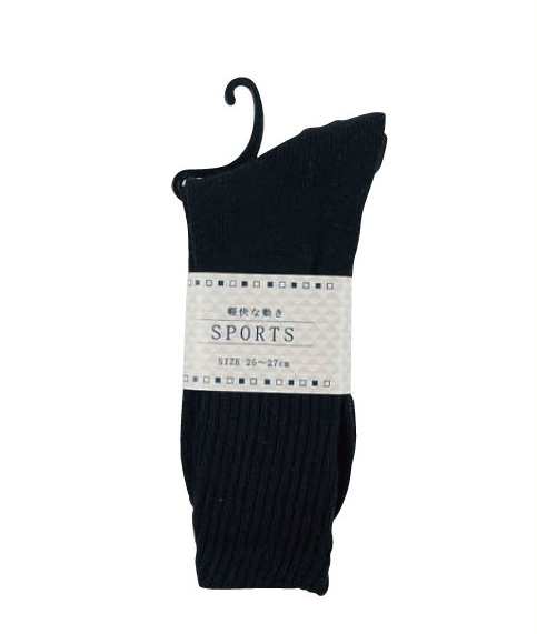 メンズスポーツソックス　黒