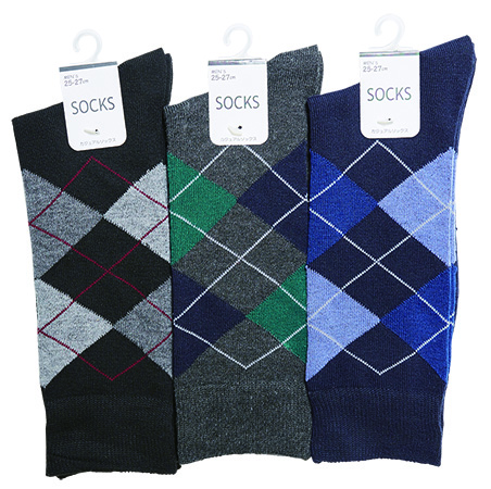 紳士カジュアルソックス　ダイヤ