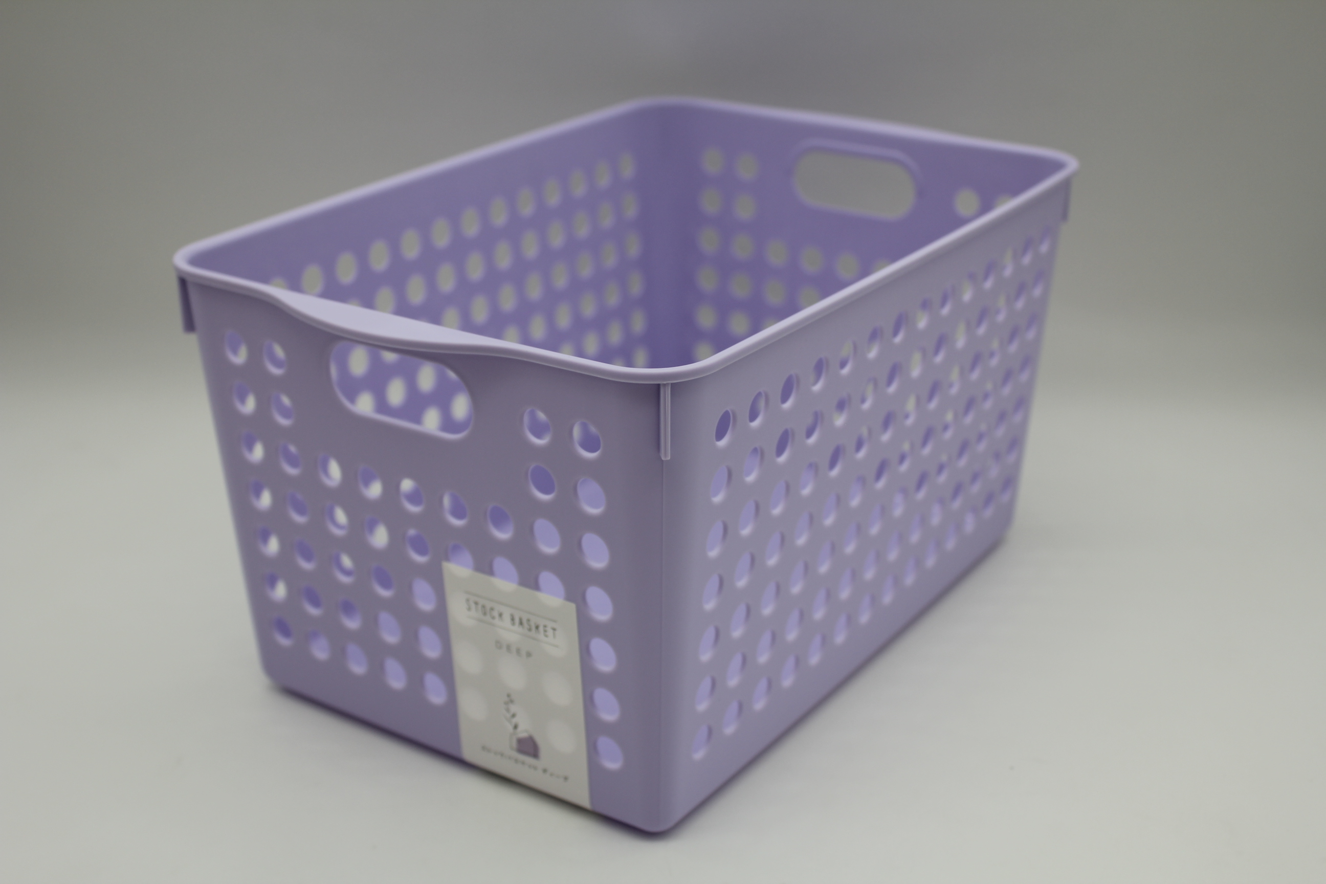 ストックバスケットディープ ライトパープル