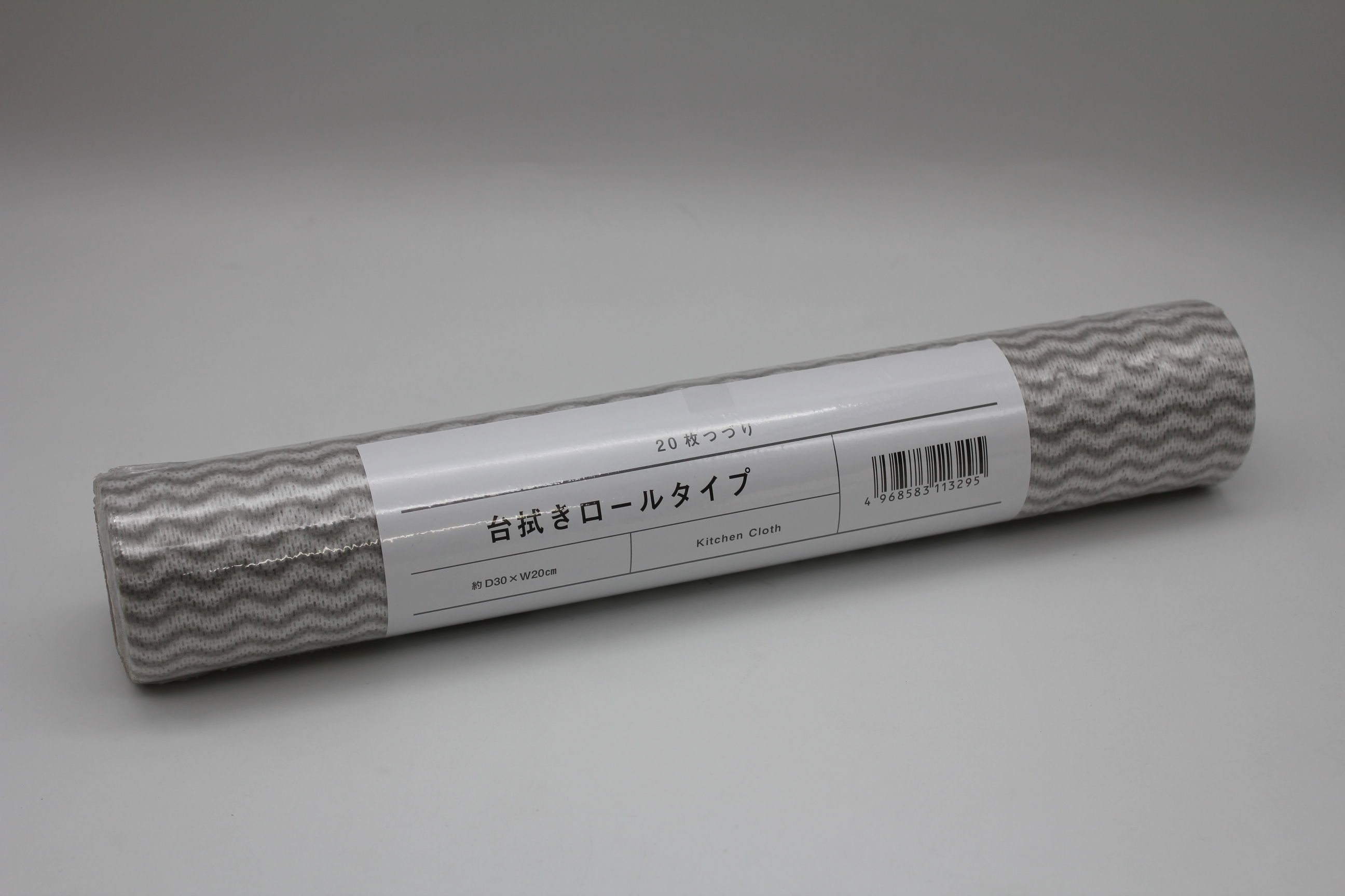 台拭きﾛｰﾙ ｼｪﾌﾞﾛﾝ柄ｸﾞﾚｰ20枚 DFR-2-1