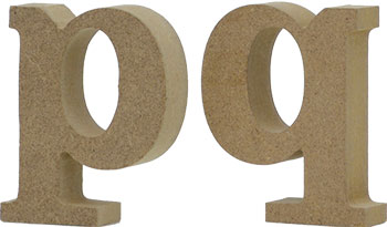 アルファベットレター小文字ｐ･q