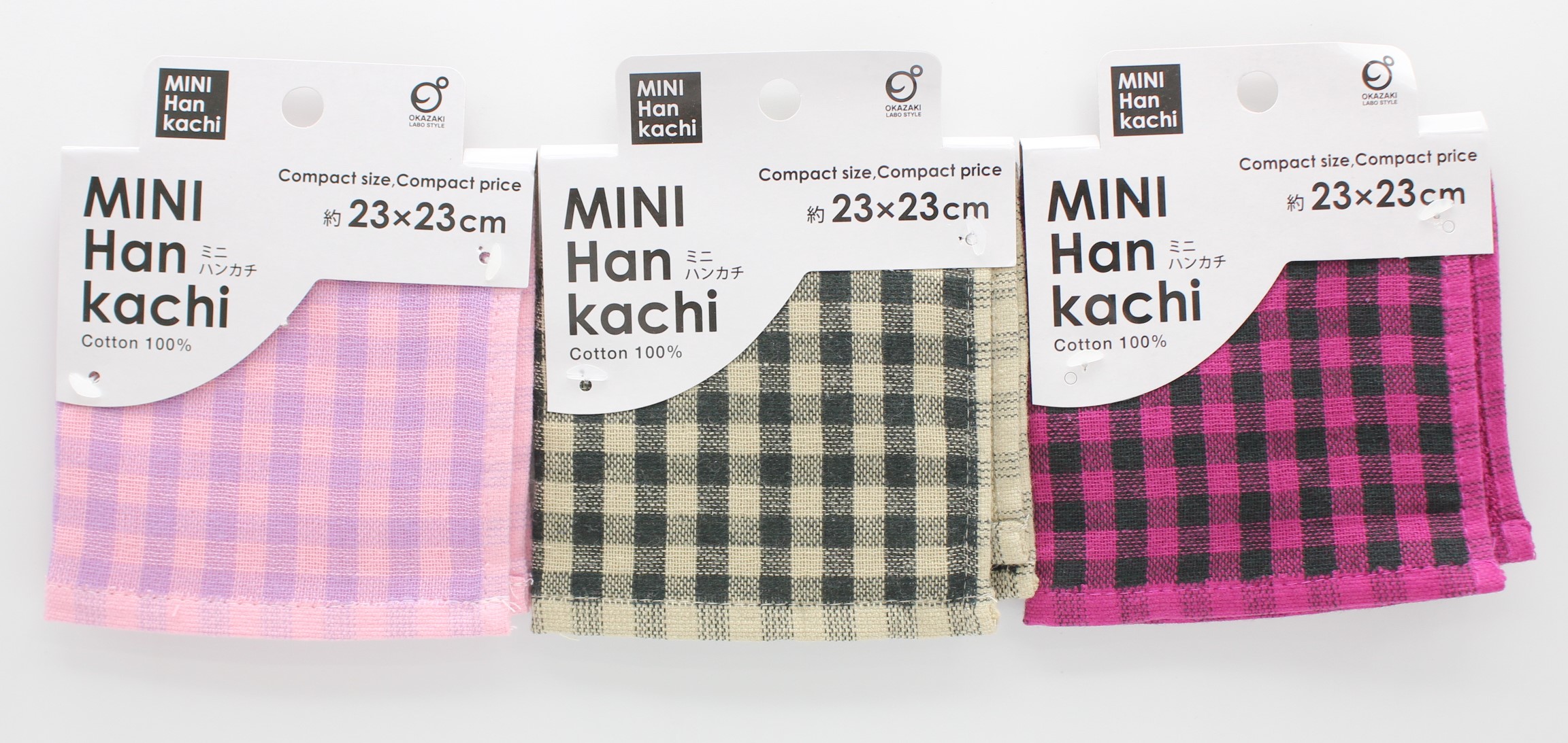 ＭＩＮＩハンカチ　チェック柄