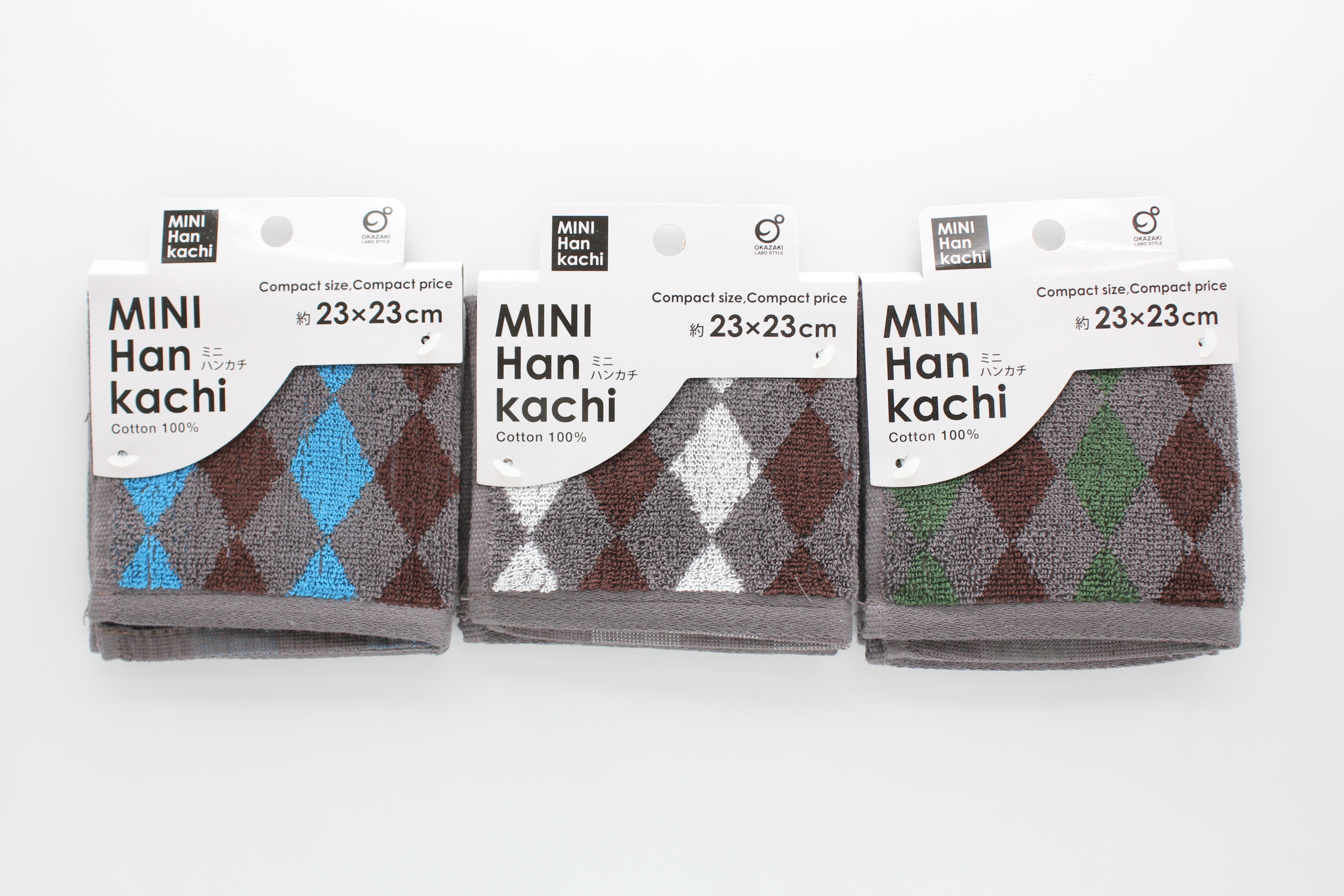 ＭＩＮＩハンカチ　アーガイル柄