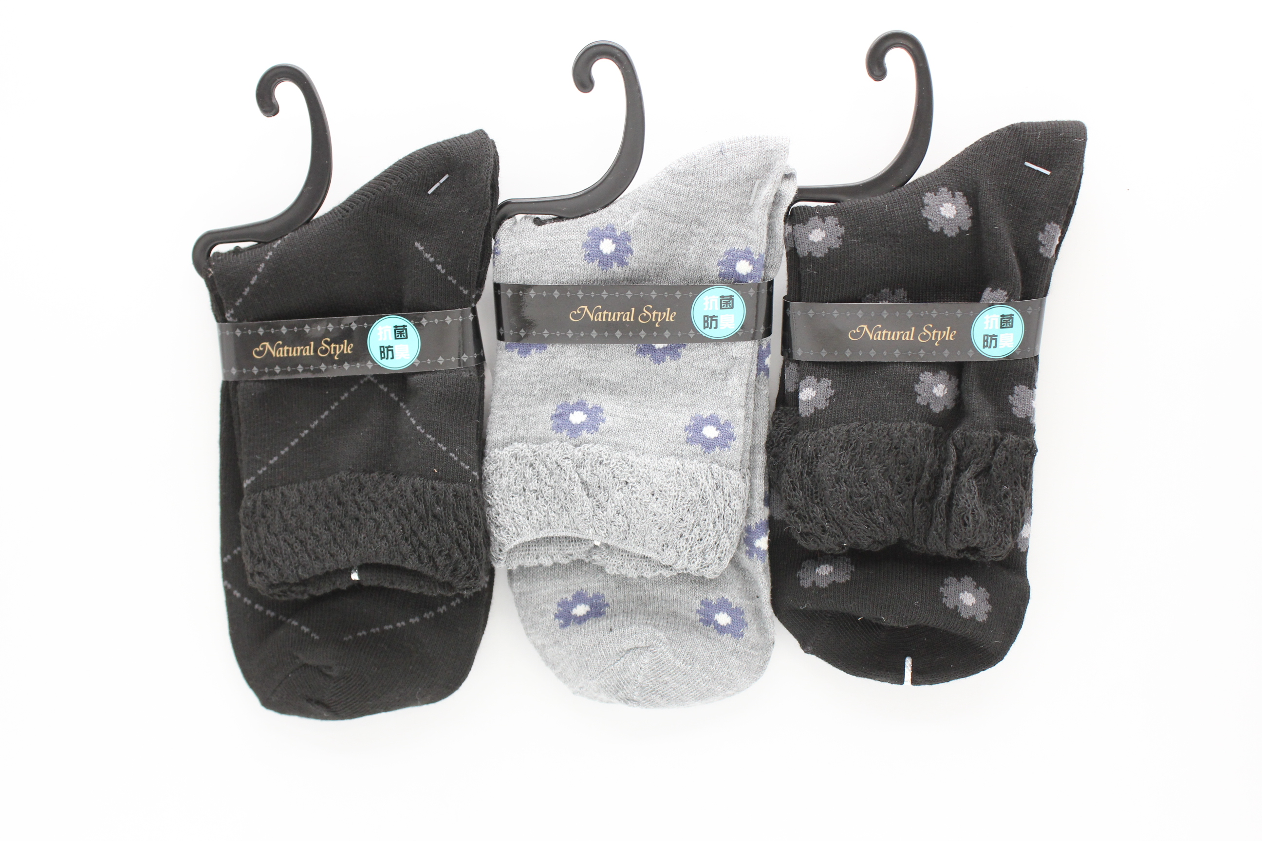 婦人　ｶｼﾞｭｱﾙｿｯｸｽ　柄C　抗菌防臭