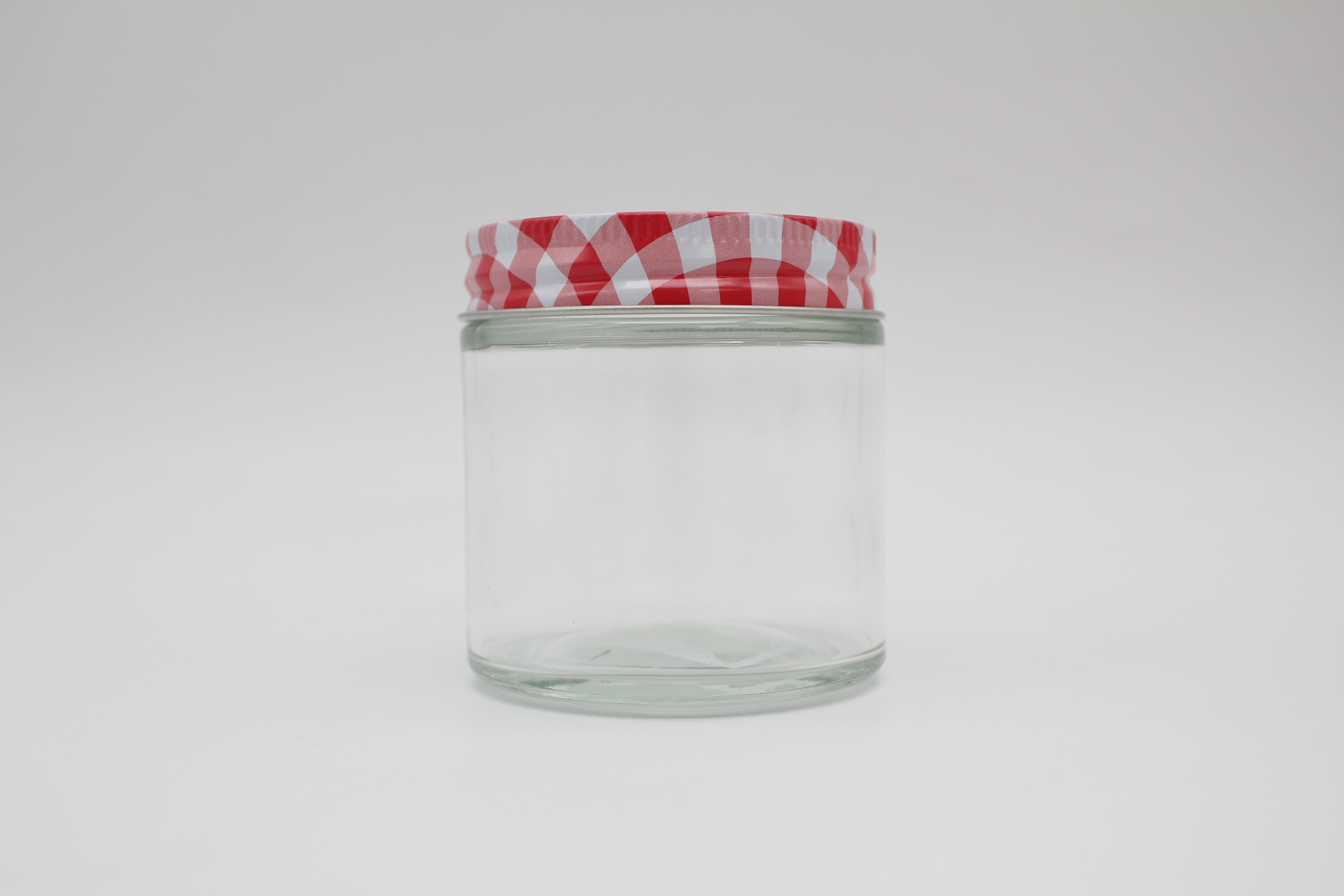 フタ付ガラス瓶（チェック）200ｍｌ