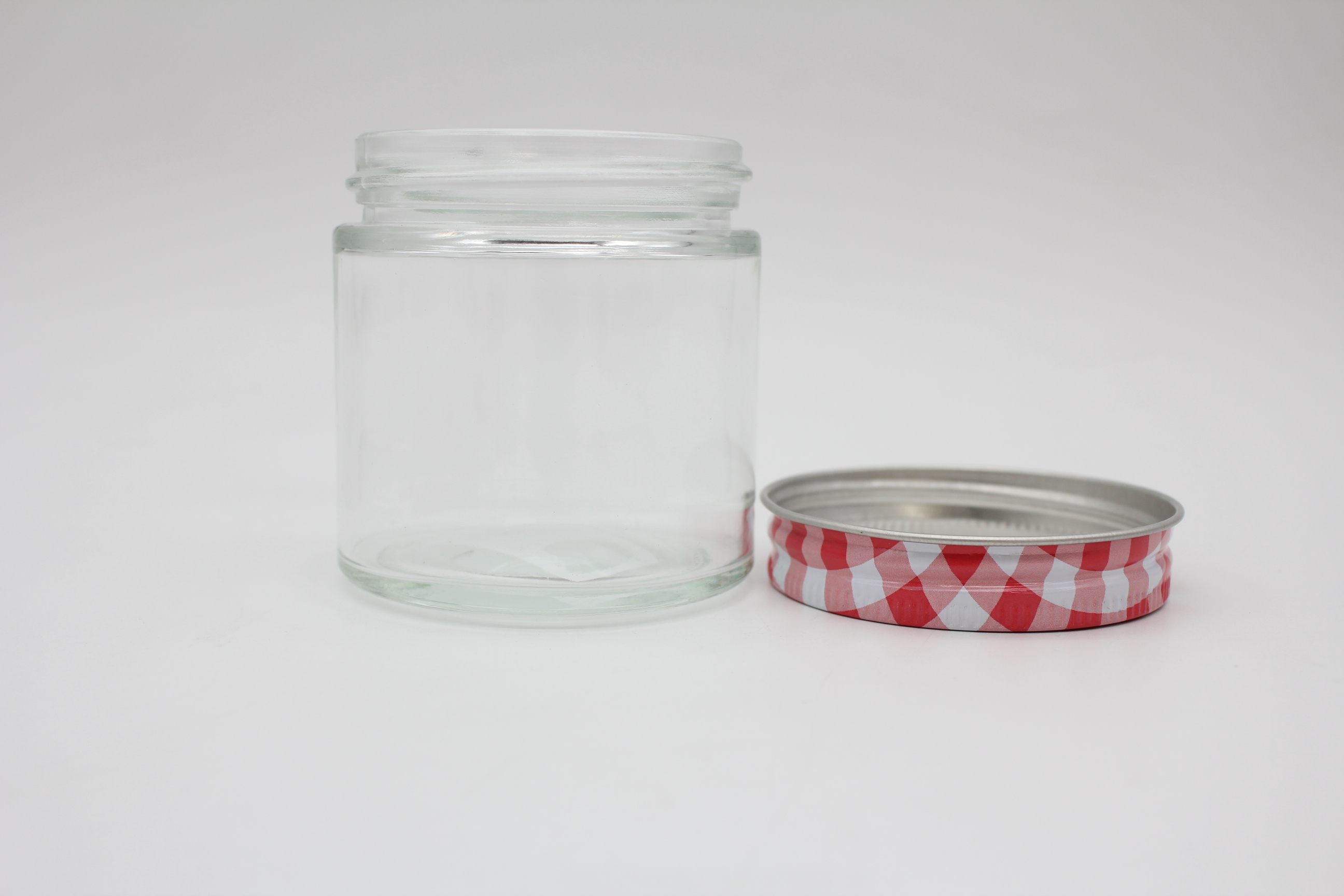 フタ付ガラス瓶（チェック）200ｍｌ