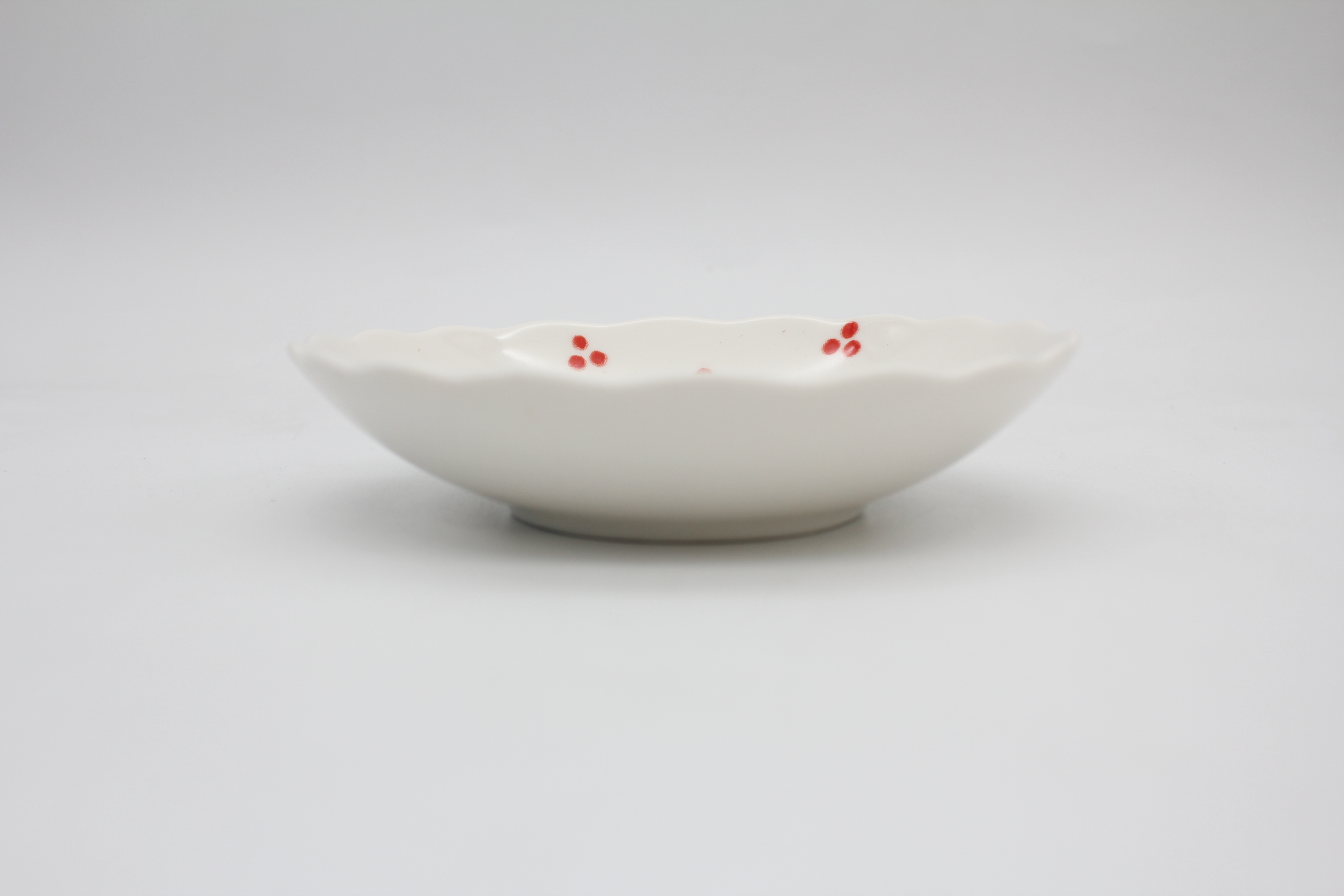 ピンドット　楕円小皿　2色アソート