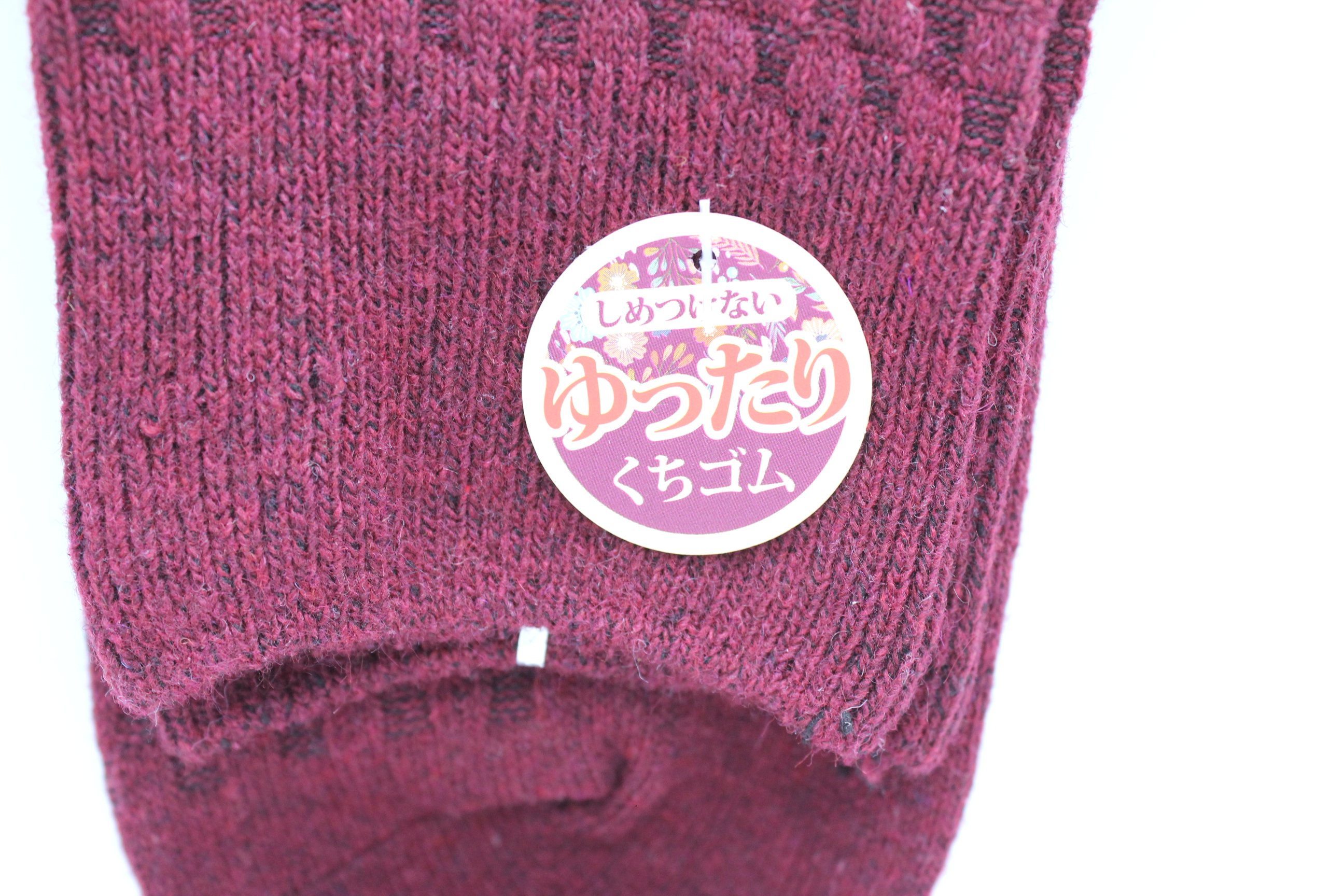 婦人毛混厚地リンクソックス