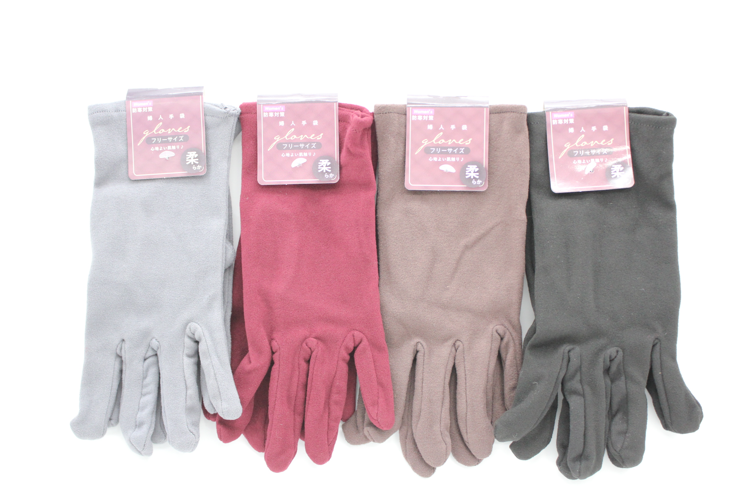 婦人柔らか手袋/ﾍﾞｰｼｯｸ無地