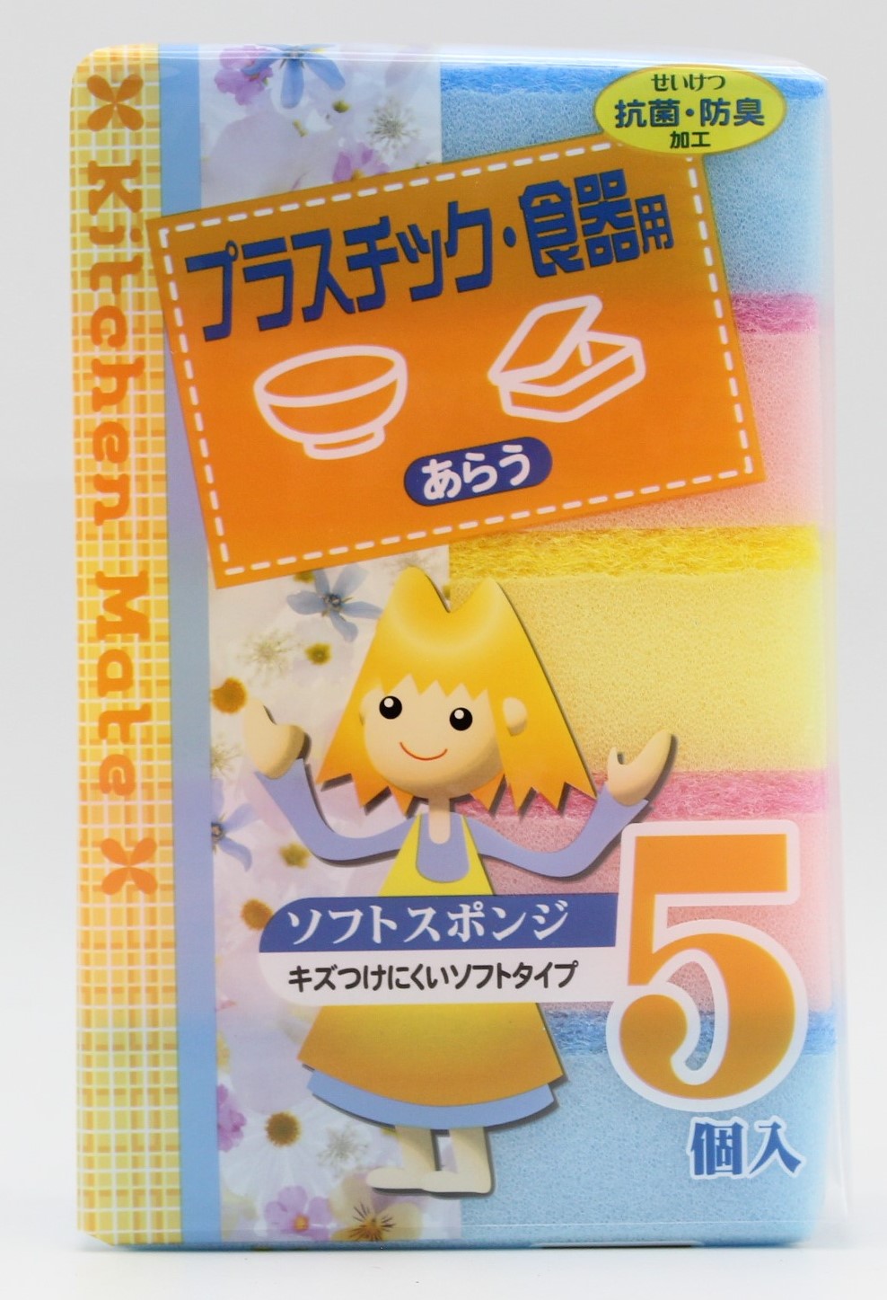 ｷｯﾁﾝﾒｲﾄ　ソフトスポンジ　5個入