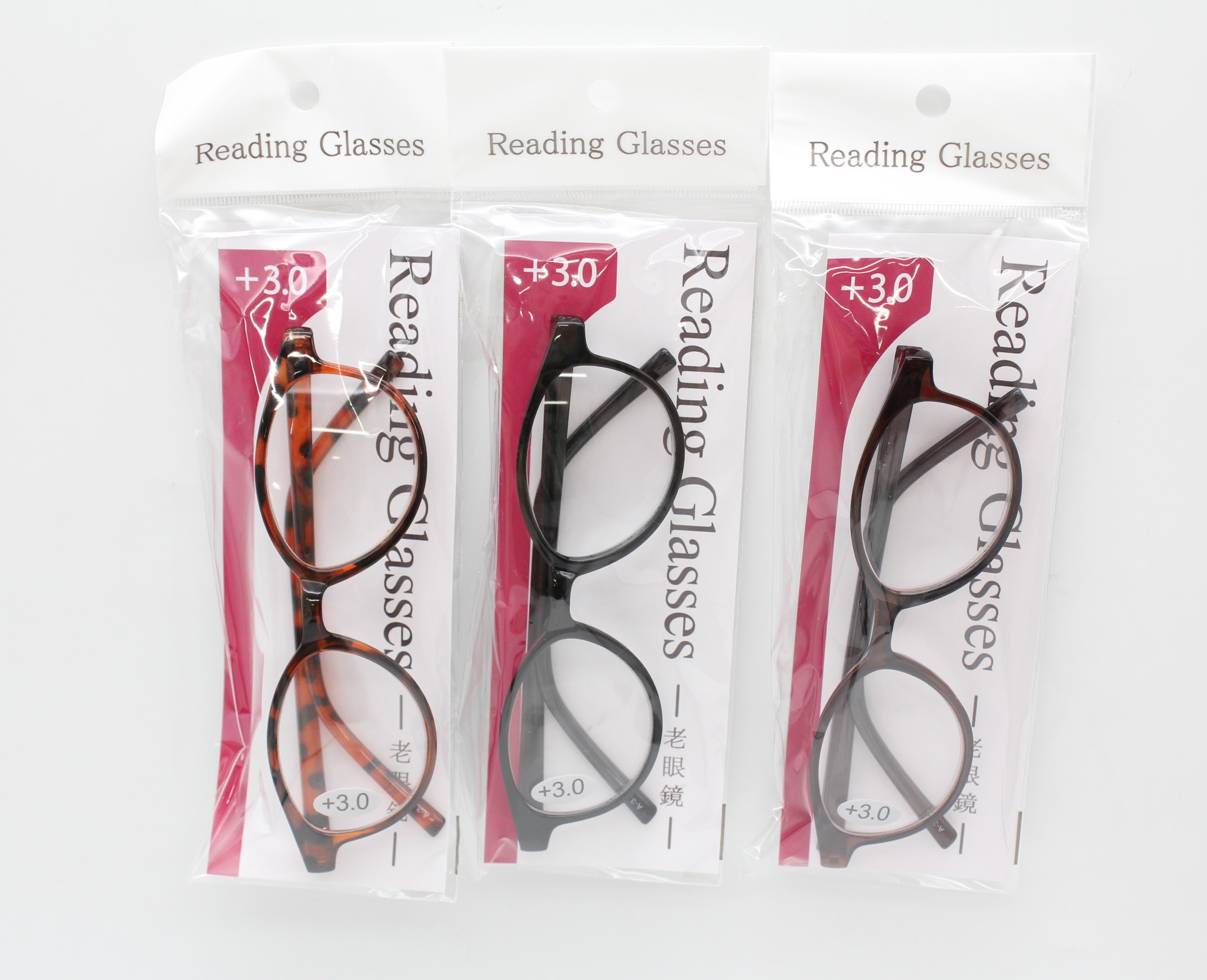 RA3-3　老眼鏡　ﾌﾟﾗｽﾁｯｸ　あ-3.0度 No3