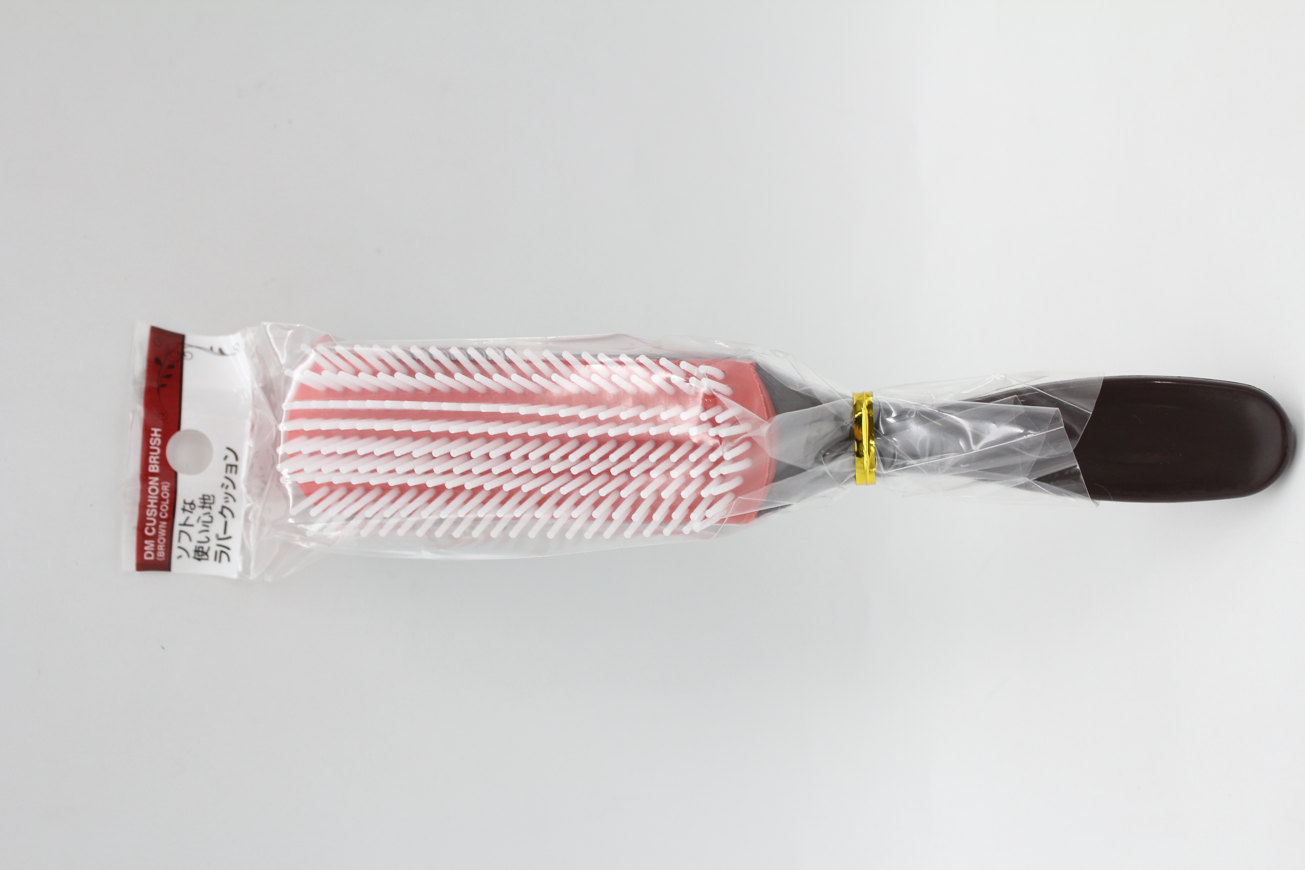 ラバークッションDMヘアブラシブラウン