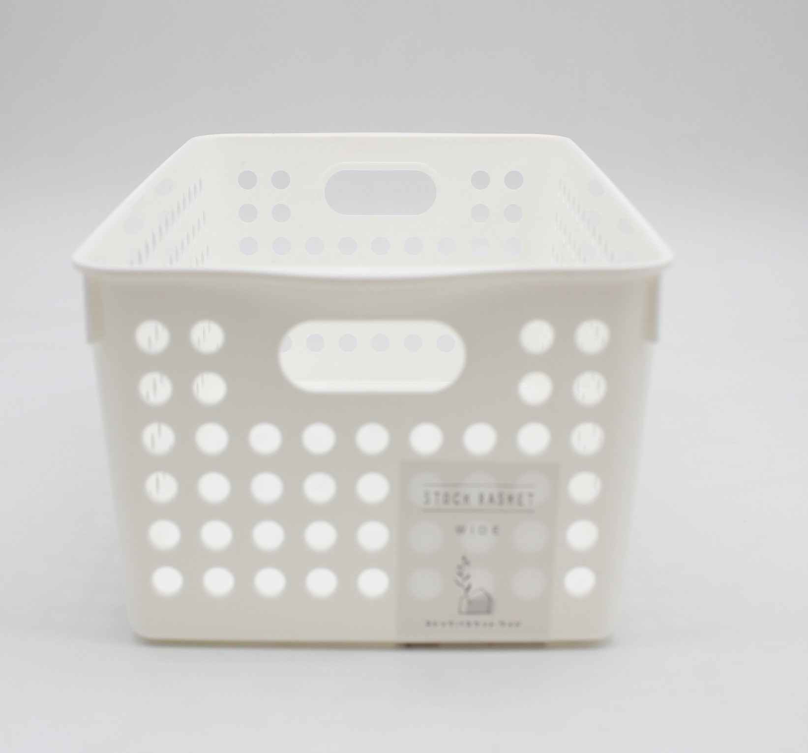 ストックバスケット(ﾜｲﾄﾞ)　ホワイト