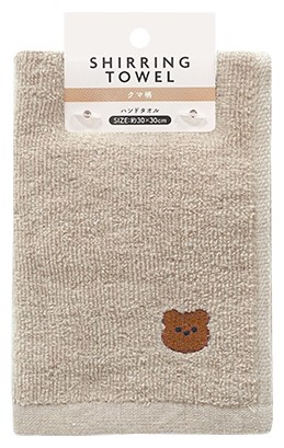 ｼｬｰﾘﾝｸﾞﾊﾝﾄﾞﾀｵﾙ ｸﾏ柄