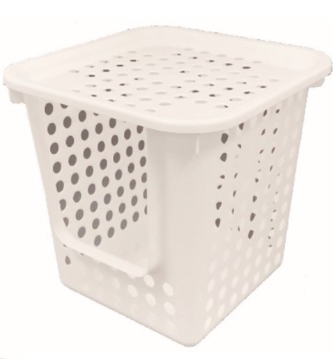 ベジストッカー深型(フタ付)　ホワイト