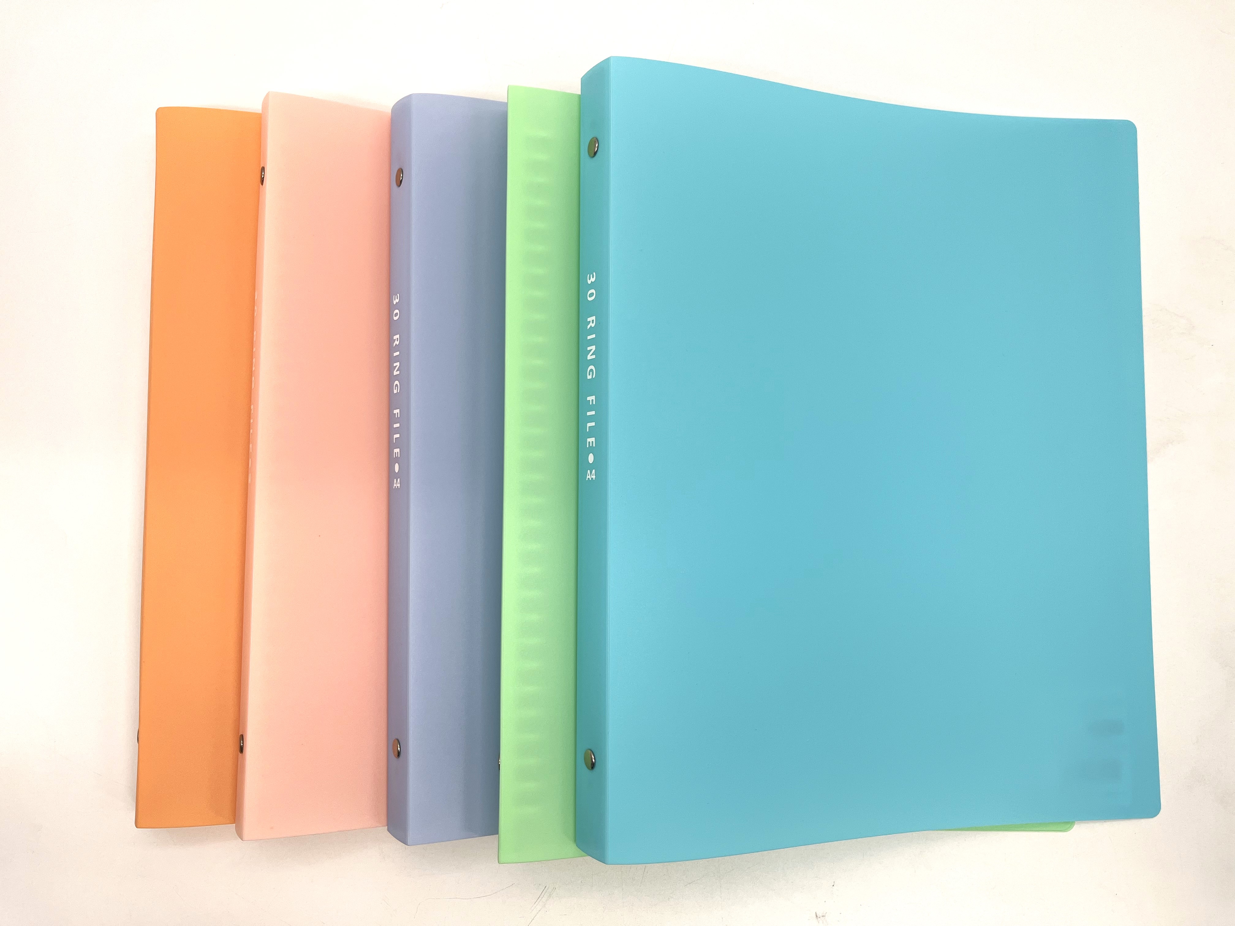 A4バインダー 30リングパステル