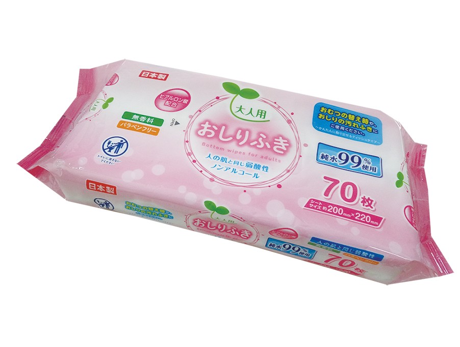 大人用おしりふき 70枚　Life
