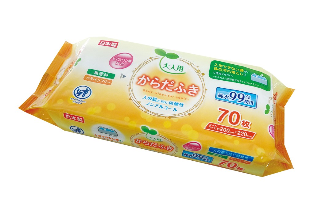 大人用からだふき 70枚　Life