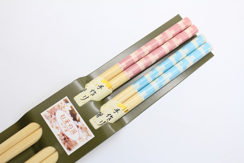 お箸の国ﾍﾟｱ箸2膳　チェック柄