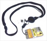 ネックストラップ　ブラック　伸縮リール付