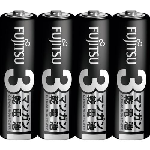 富士通 黒ﾏﾝｶﾞﾝ乾電池 単3(4P) R6PU(4S)