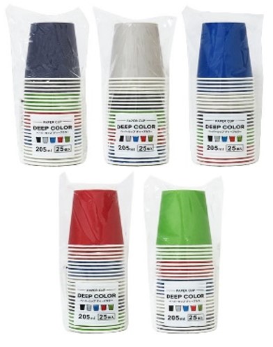 ﾍﾟｰﾊﾟｰｶｯﾌﾟ ﾃﾞｨｰﾌﾟｶﾗｰ 205ml 25個